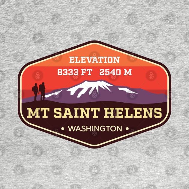 Mt. St. Helens Washington - Mountain Climbing Badge by TGKelly